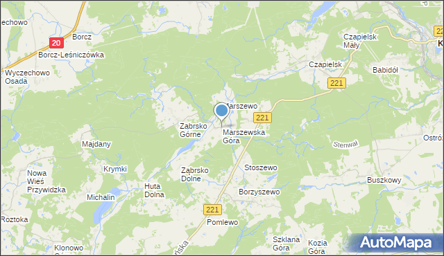 mapa Marszewska Góra, Marszewska Góra na mapie Targeo